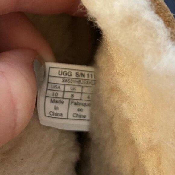 UGG MINI BAILEY BUTTON GEM CHESTNUT, Size 10 - Picture 3 of 10